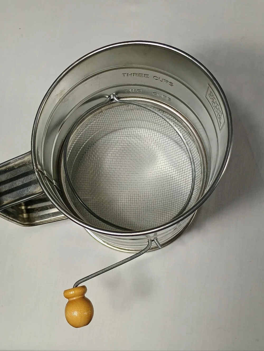 Good‎ Cook Metal Sifter Manual Crank Flour Sifter Baking Kitchen Tool